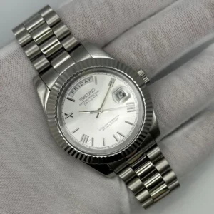 montre day date full silver
